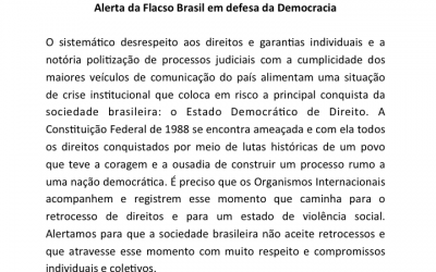 Alerta da Flacso Brasil em defesa da Democracia